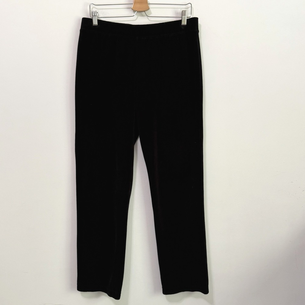 Chicos Zenergy Knit Collection Velour Velvet Pants Size 1 US Medium Pull On NWOT